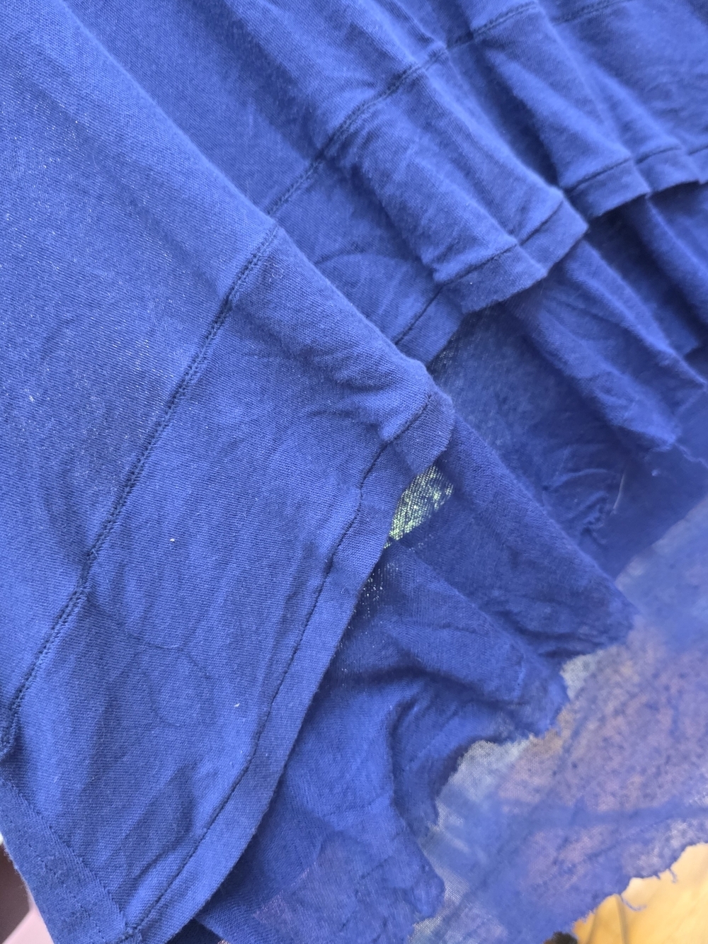Free People We The Free Royal Blue V-Neck Tiered Sleeveless Tank Distressed XS - Picture 7 of 9